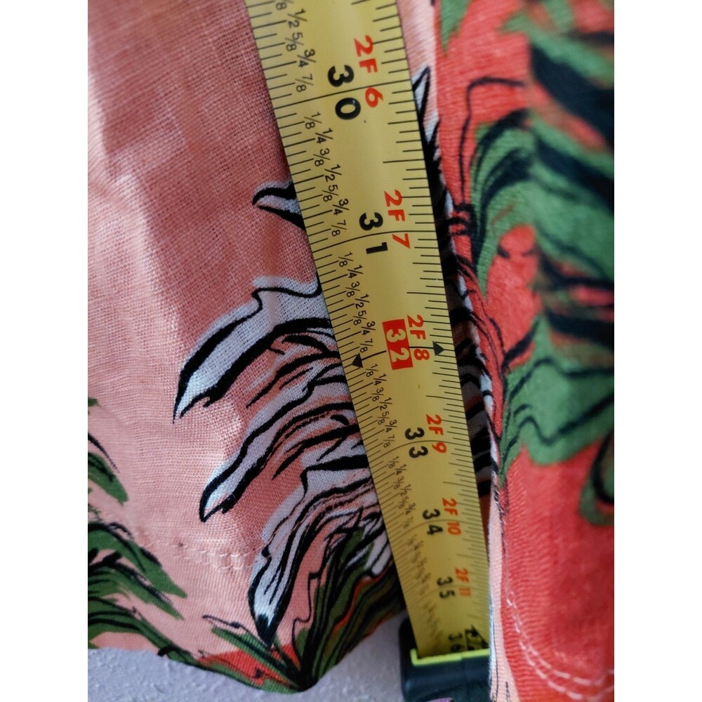 NWT Nicole Miller 100% Linen Tropical Floral Shift Dress Size Small w/ Pockets - Picture 10 of 10